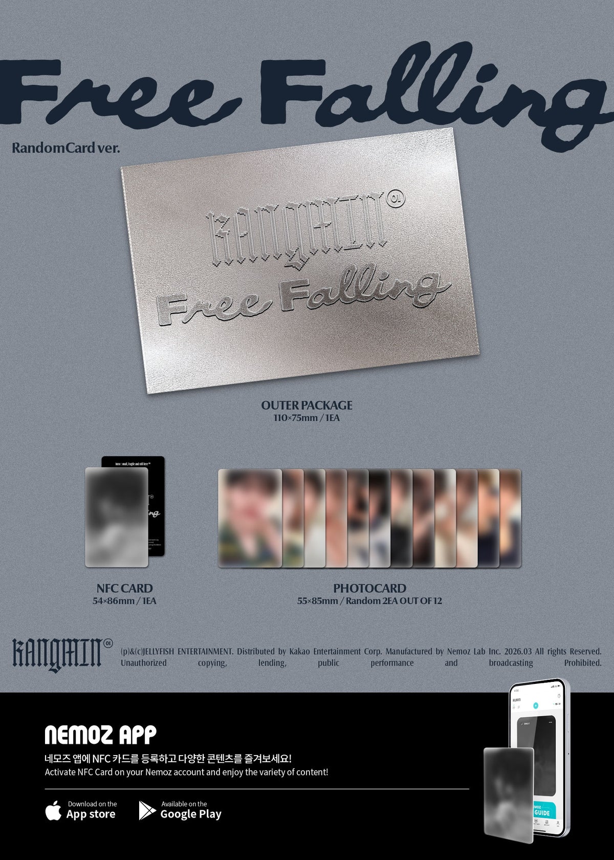 KANGMIN (강민) 1st Single Album Free Falling POCA