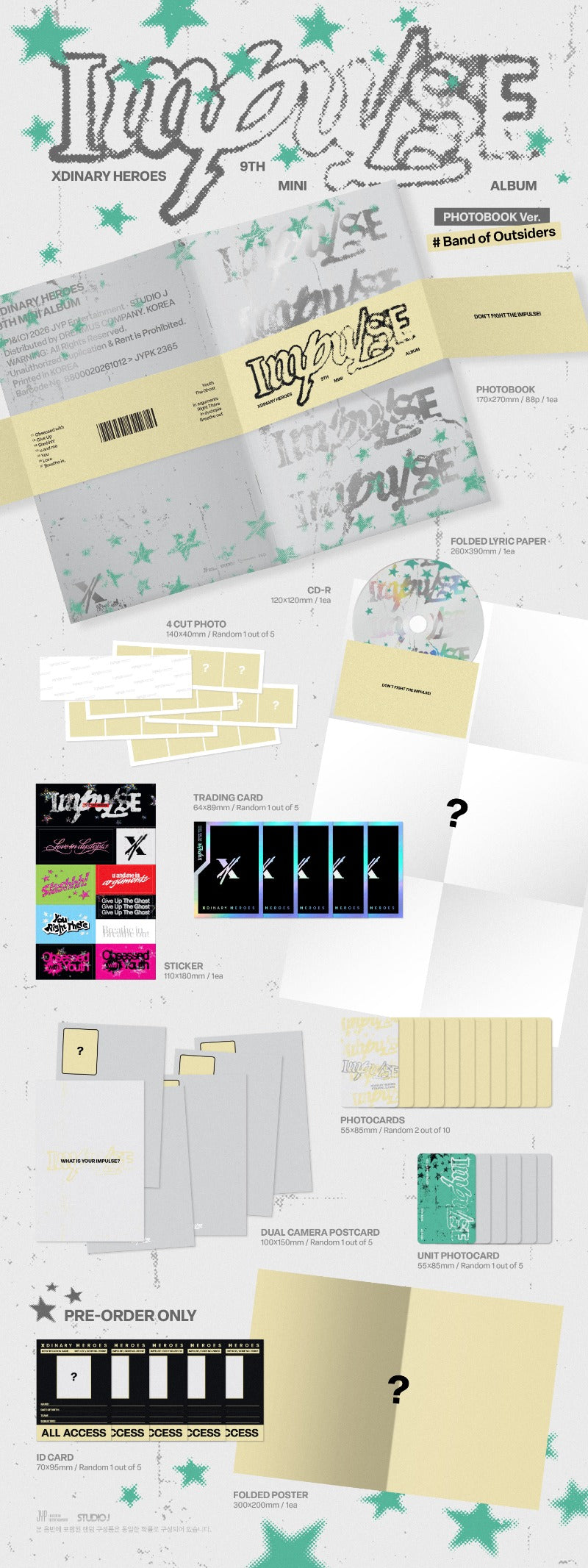 PRE-ORDER Xdinary Heroes 9th Mini Album IMPULSE