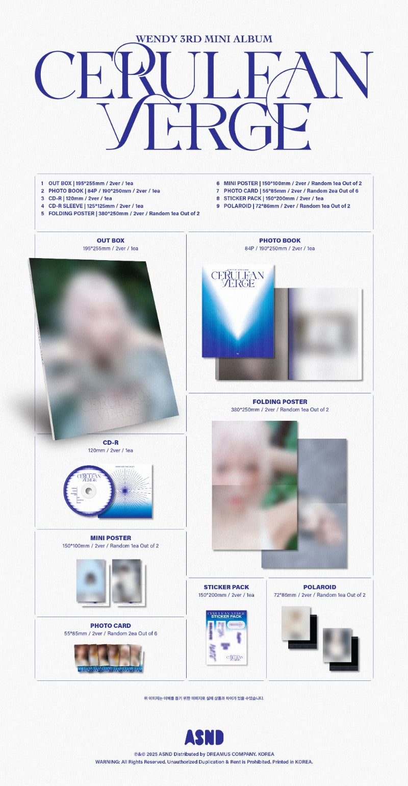 WENDY 3rd Mini Album Cerulean Verge (Photobook Album)
