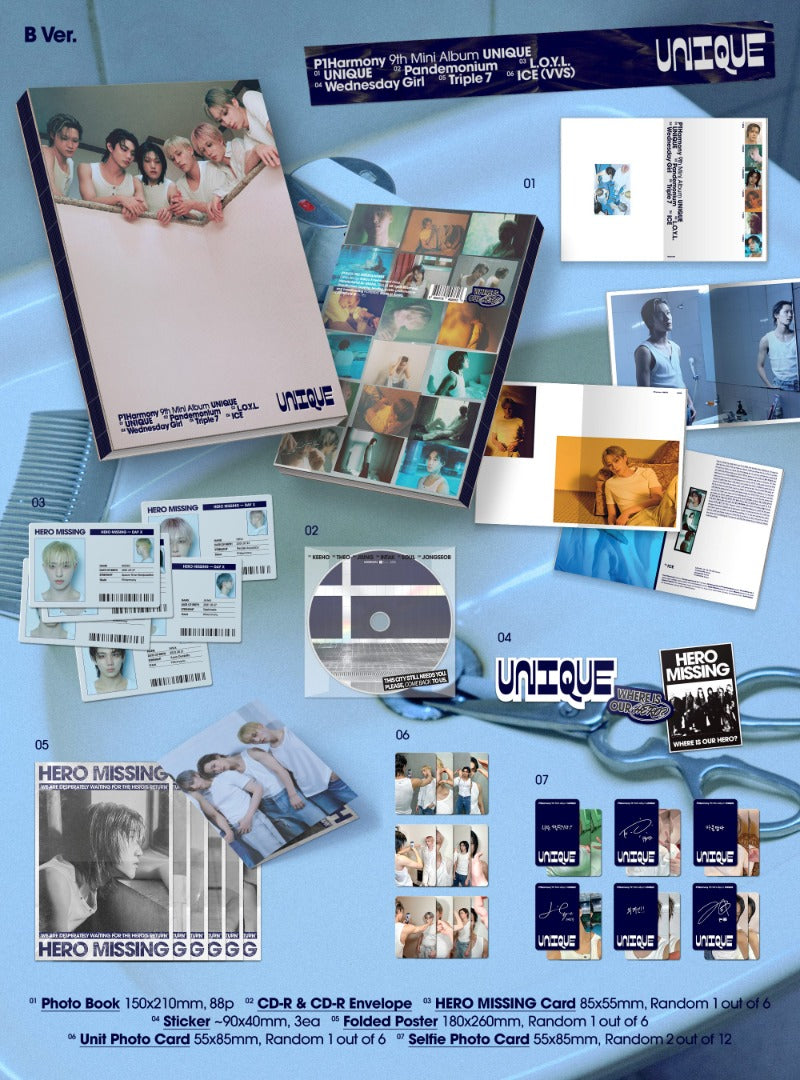 P1Harmony 9th Mini Album UNIQUE