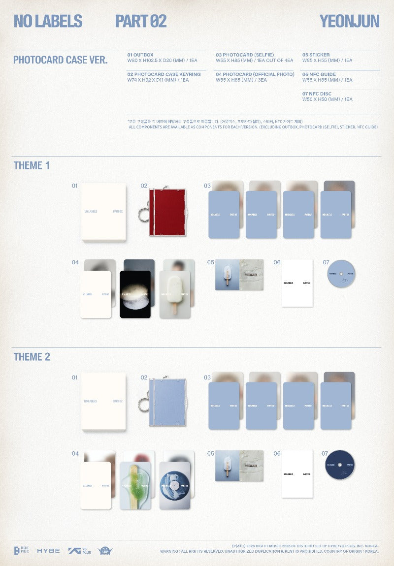 PRE-ORDER YEONJUN 2nd Mini Album NO LABELS: PART 02 (Photocard Case Version)
