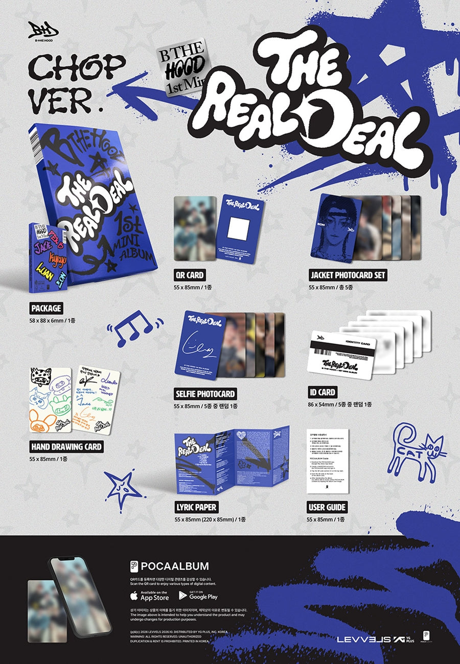 PRE-ORDER B THE HOOD 1st Mini Album THE REAL DEAL (CHOP Version)