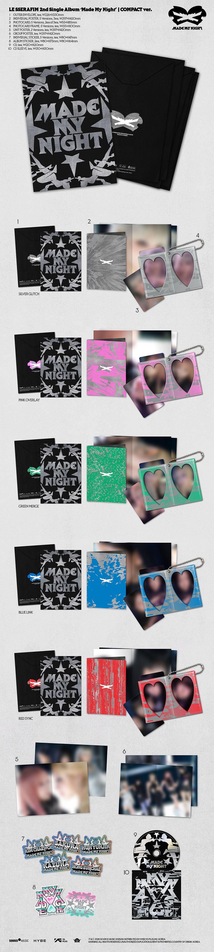 PRE-ORDER LE SSERAFIM 2nd Single Album Made My Night COMPACT Version