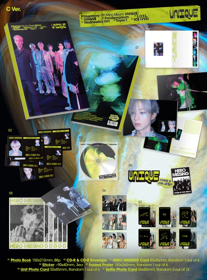 P1Harmony 9th Mini Album UNIQUE