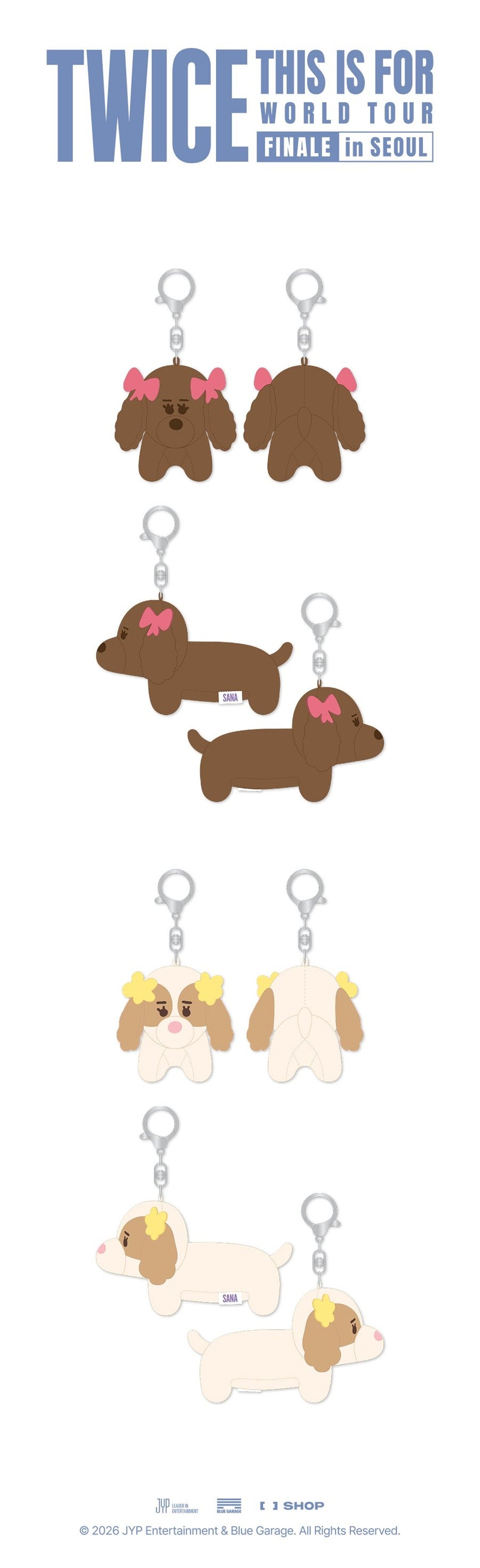 PRE-ORDER TWICE 2026 THIS IS FOR WORLD TOUR FINALE in SEOUL MD SANA TWIN PLUSH KEYRING SET