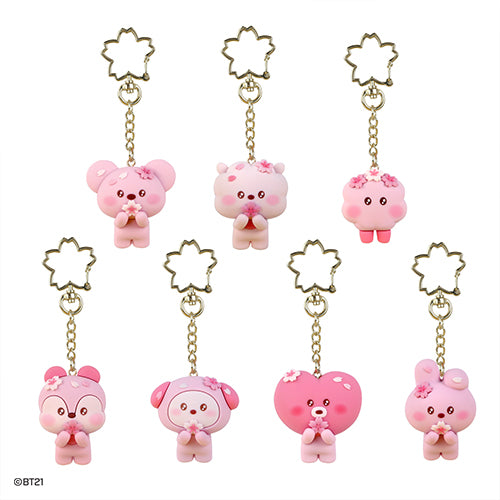BT21 CHERRY BLOSSOM FIGURE KEYRING