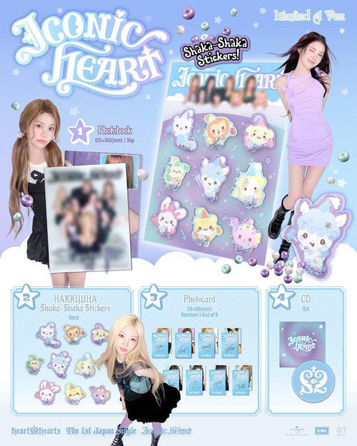 PRE-ORDER Hearts2Hearts Japanese Album ICONIC HEART (Limited Edition A)