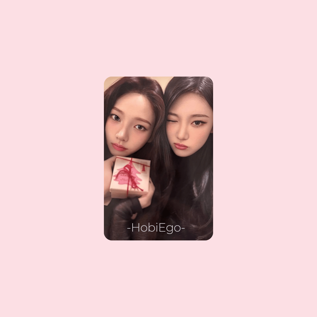 AESPA 2024 Pink Christmas Photocards – Photocards (Unit Karina + NingNing / / ) | HobiEgo