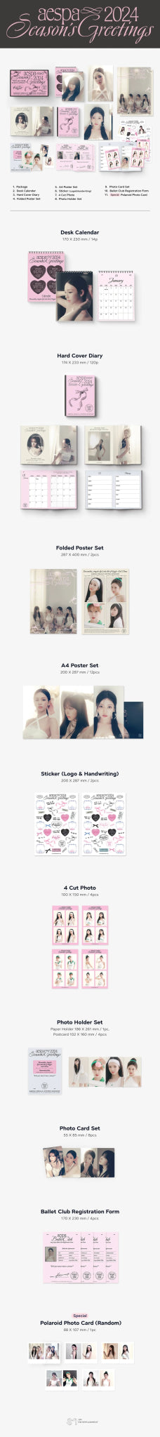 AESPA 2024 Season's Greetings + FANVELER POB Set and Special Gift Set – Season's Greetings ( / / ) | HobiEgo