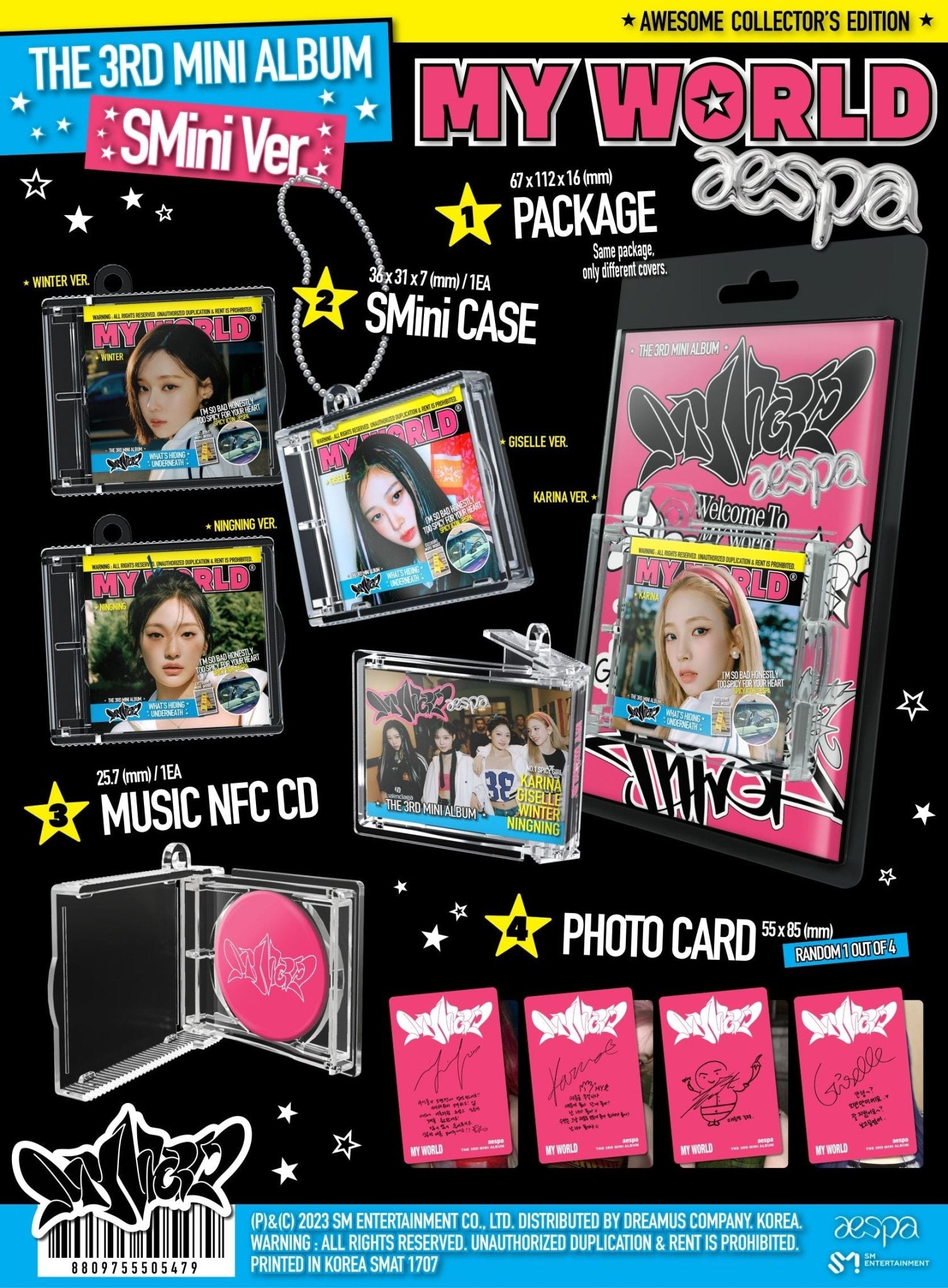 AESPA 3rd Mini Album MY WORLD (SMini Version) – album (Karina / / ) | HobiEgo