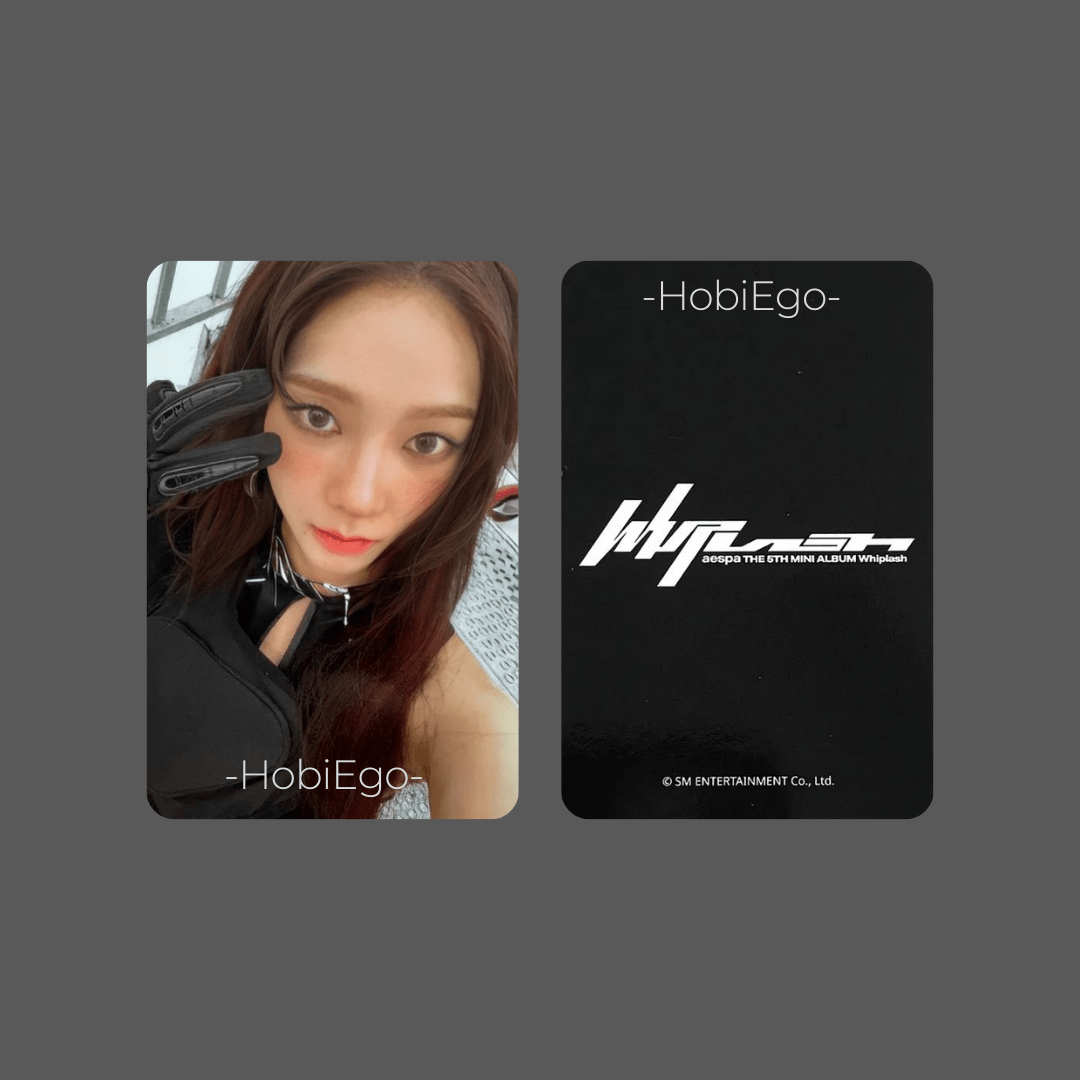 AESPA 5th Mini Album Whiplash APPLE MUSIC Photocards – Photocards (Karina / / ) | HobiEgo