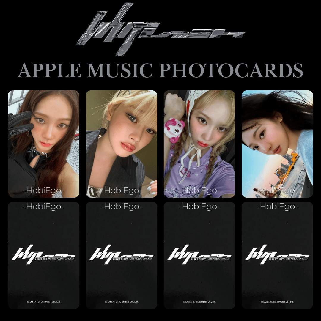 AESPA 5th Mini Album Whiplash APPLE MUSIC Photocards – Photocards (Karina / / ) | HobiEgo