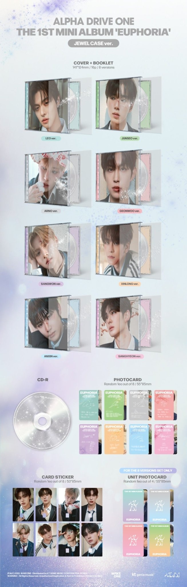 ALPHA DRIVE ONE 1st Mini Album EUPHORIA (JEWEL CASE Version) – album (Junseo / / ) | HobiEgo