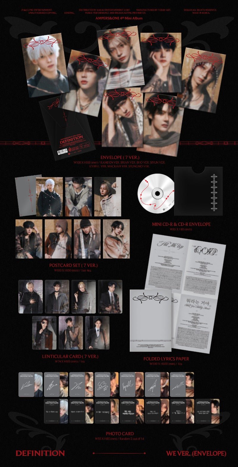 AMPERS&ONE 4th Mini Album DEFINITION (WE Version) – album 8804775467882 (Kamden / / ) | HobiEgo K - pop Shop