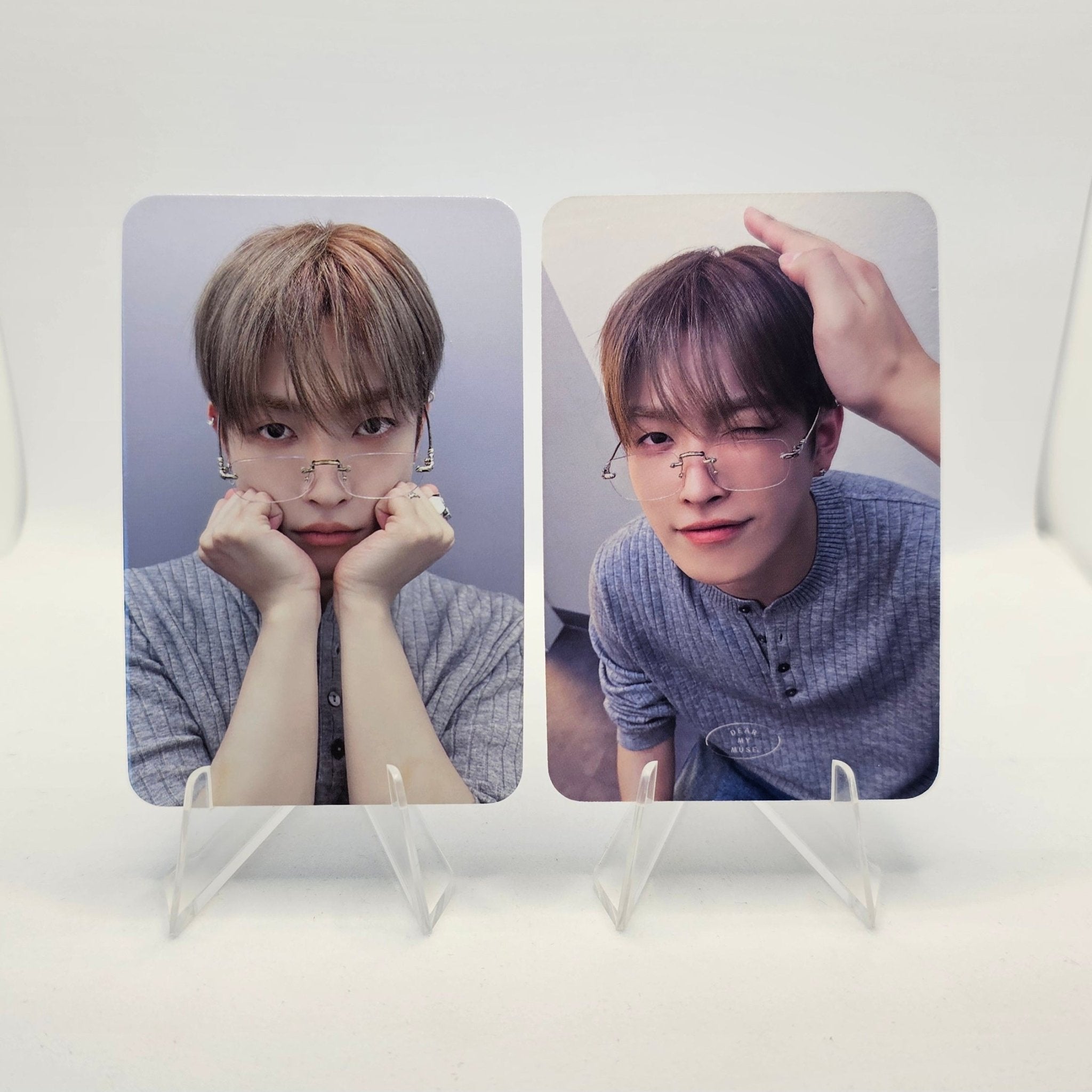 ATEEZ 12th Mini Album GOLDEN HOUR : Part.3 DEAR MY MUSE Double Sided Photocards – photocard (Hongjoong / / ) | HobiEgo