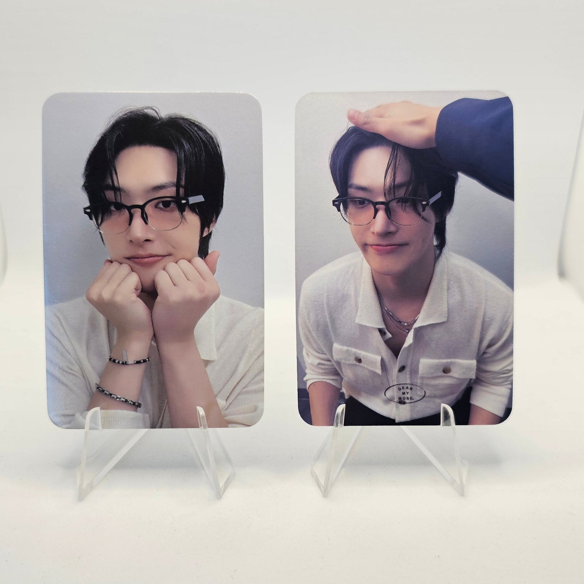 ATEEZ 12th Mini Album GOLDEN HOUR : Part.3 DEAR MY MUSE Double Sided Photocards – photocard (Mingi / / ) | HobiEgo