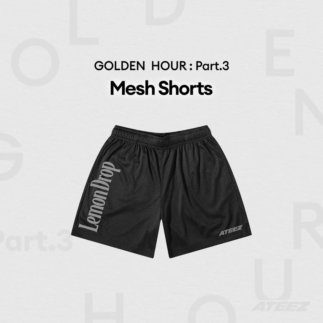 ATEEZ 12th Mini Album GOLDEN HOUR : Part.3 Mesh Shorts – Clothing (S/ M / / ) | HobiEgo