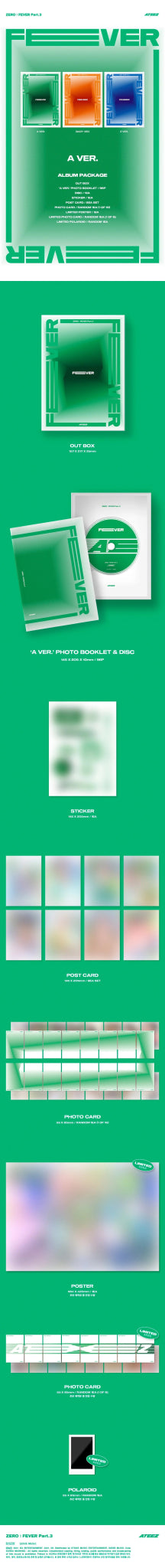 ATEEZ 7th Mini Album ZERO : FEVER Part.3 – album (A (GREEN) / / ) | HobiEgo