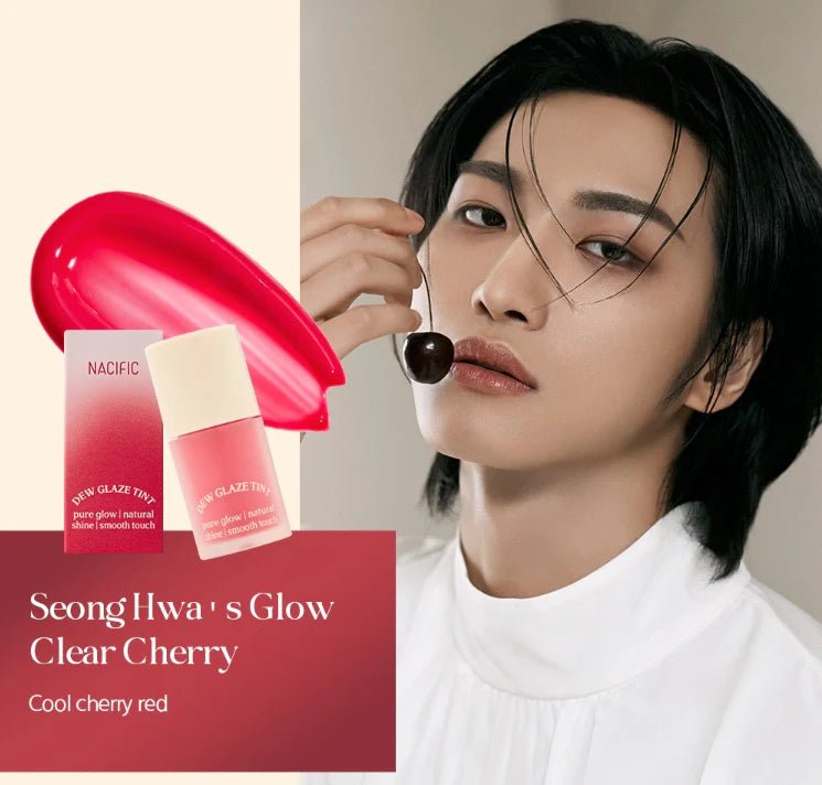ATEEZ's Pick NACIFIC Dew Glaze Lip Tint – Makeup (Clear Cherry Seonghwa / / ) | HobiEgo