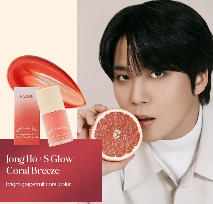 ATEEZ's Pick NACIFIC Dew Glaze Lip Tint – Makeup (Coral Breeze Jongho / / ) | HobiEgo