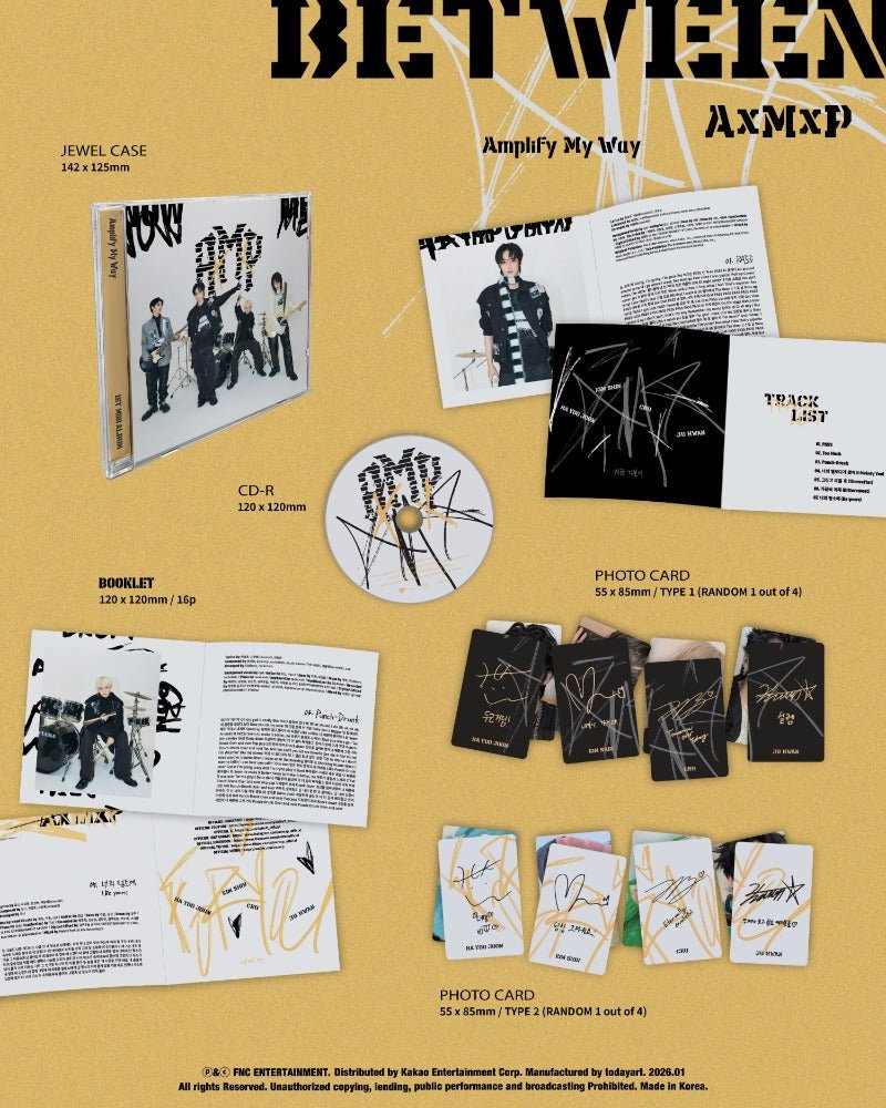 AxMxP 1st Mini Album Amplify My Way (BETWEEN Version) – album 8804775459429 ( / / ) | HobiEgo K - pop Shop
