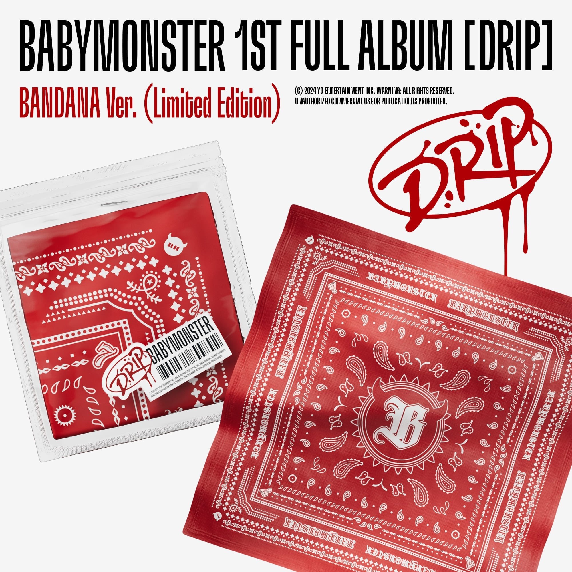 BABYMONSTER 1st Full Album DRIP (BANDANA Version) (Limited Edition) – album ( / / ) | HobiEgo