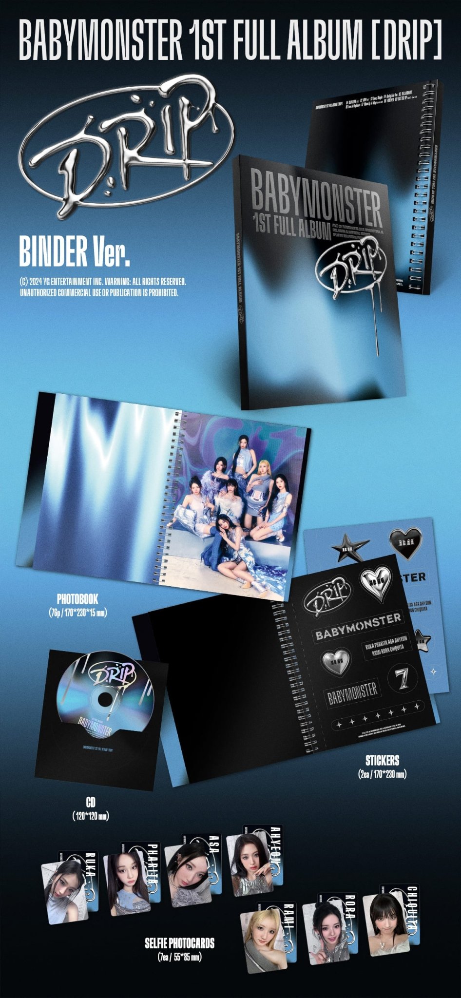 BABYMONSTER 1st Full Album DRIP – album (ZIP LOCK / / ) | HobiEgo
