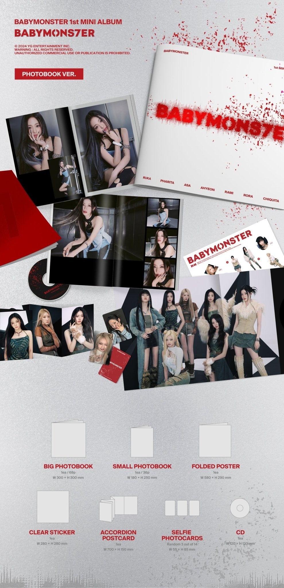 BABYMONSTER 1st Mini Album BABYMONS7ER – album ( / / ) | HobiEgo