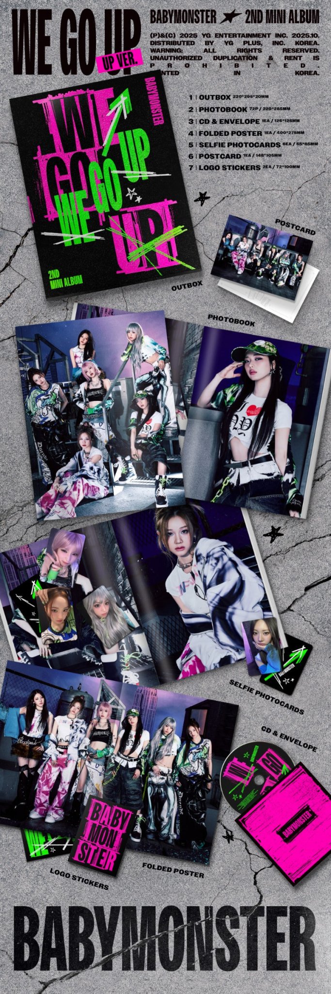 BABYMONSTER 2nd Mini Album WE GO UP (UP Version) – album 8800320199390 ( / / ) | HobiEgo K - pop Shop