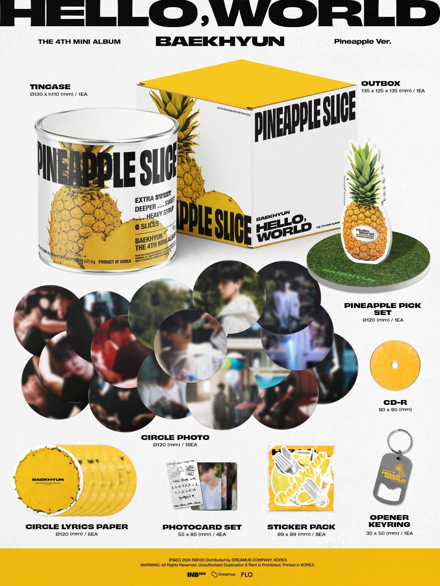 BAEKHYUN 4th Mini Album Hello, World (Limited Pineapple Version) – album ( / / ) | HobiEgo