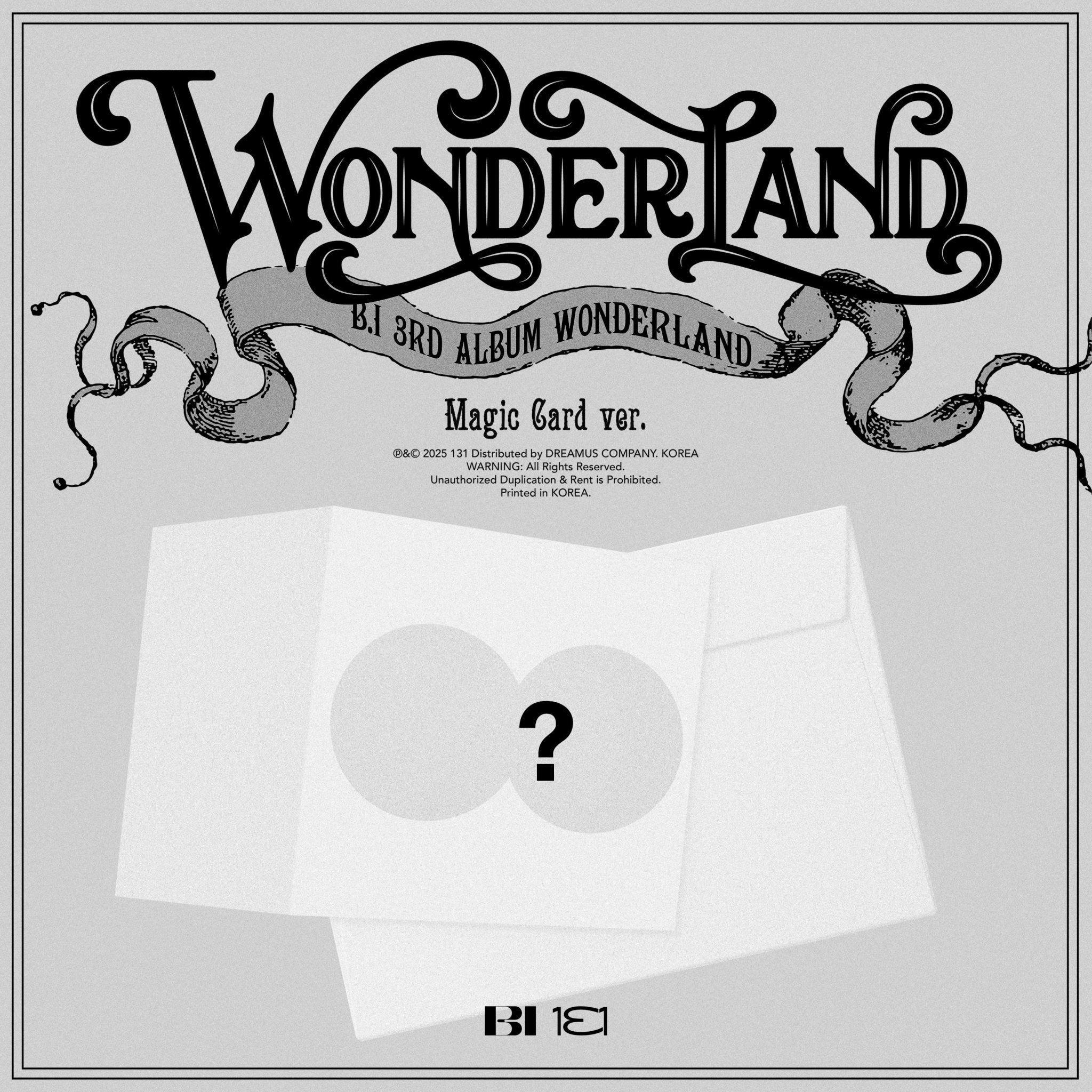 B.I 3rd Album WONDERLAND (Magic Card Version) – album 8809954227684 ( / / ) | HobiEgo K - pop Shop