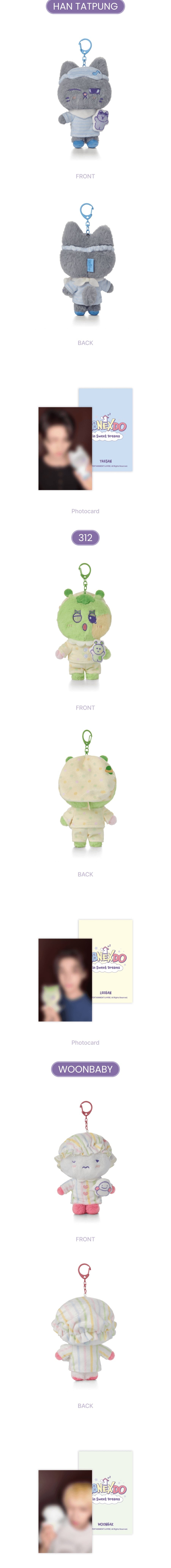 PRE-ORDER Plush Keyring BOYNEXTDOOR BBNEXDO in Sweet Dreams MD