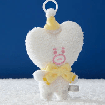 BT21 Official Snowman Plush Keyring 15cm – merch (V = Tata / / ) | HobiEgo