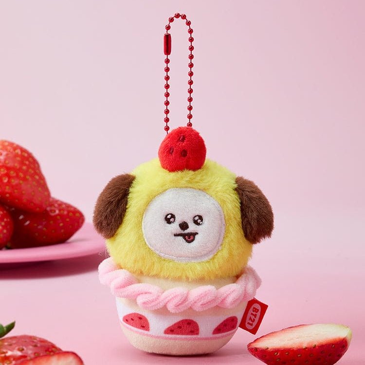 BT21 STRAWBERRY TART PLUSH KEYRING STRAWBERRY PARTY – merch 8800312349390 (Chimmy / / ) | HobiEgo K - pop Shop