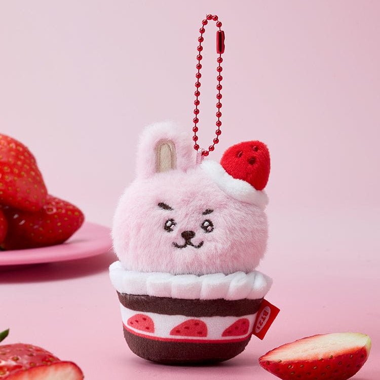 BT21 STRAWBERRY TART PLUSH KEYRING STRAWBERRY PARTY – merch 8800312349406 (Cooky / / ) | HobiEgo K - pop Shop