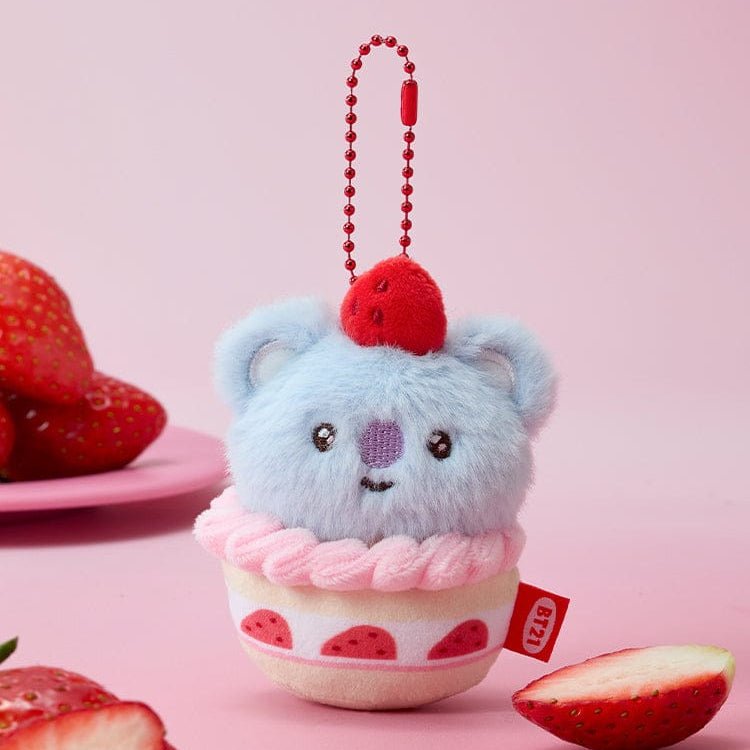 BT21 STRAWBERRY TART PLUSH KEYRING STRAWBERRY PARTY – merch 8800312349437 (Koya / / ) | HobiEgo K - pop Shop