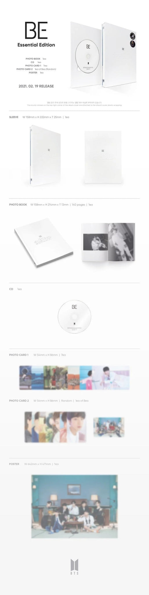 BTS Special Album BE Essential Edition – album ( / / ) | HobiEgo