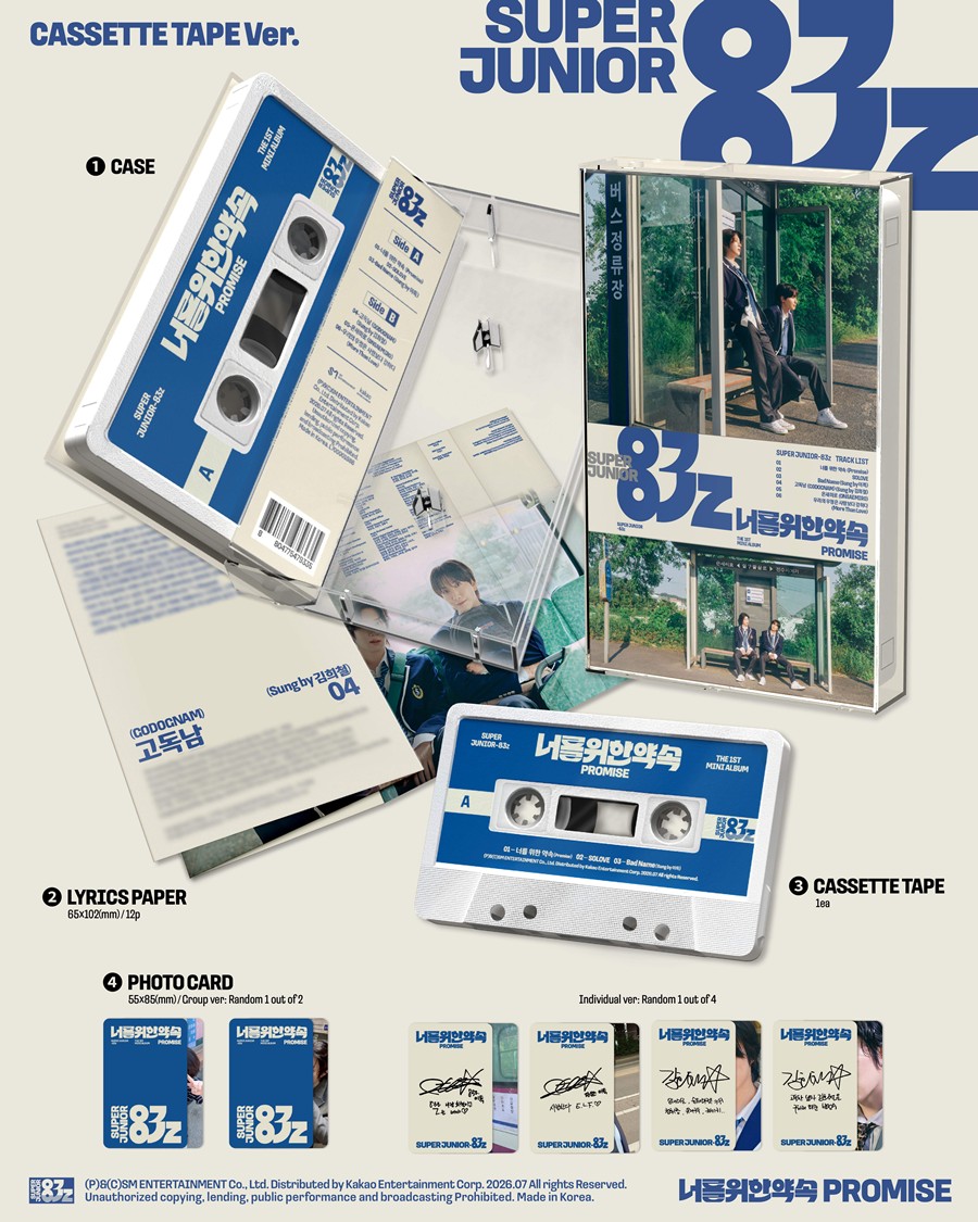 SUPER JUNIOR-83z The 1st Mini Album Promise Casette Tape Version