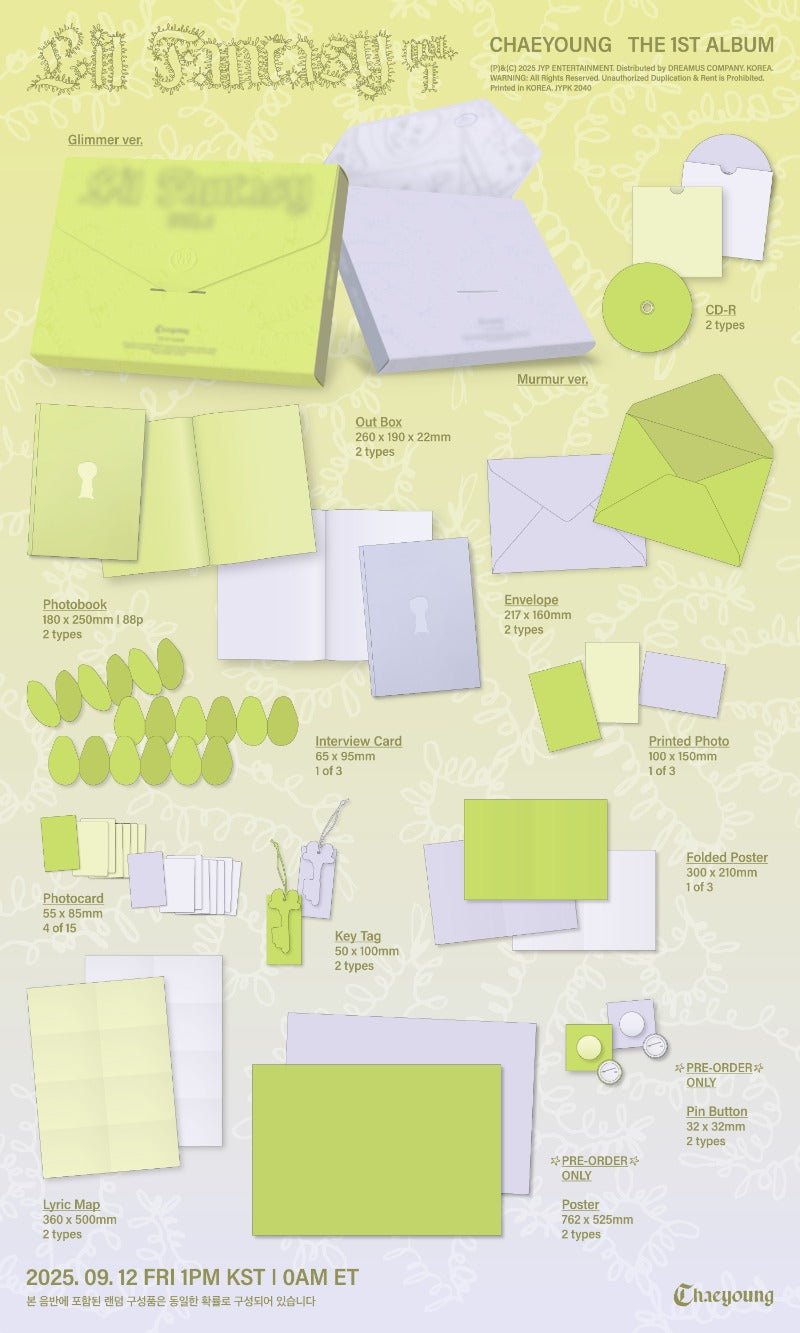 CHAEYOUNG 1st Album LIL FANTASY – album (Glimmer (GREEN) / / ) | HobiEgo