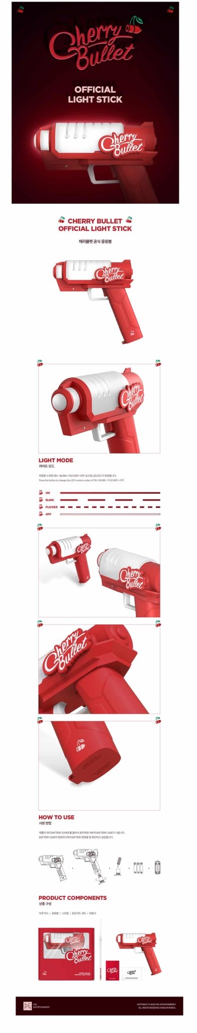 CHERRY BULLET Official Lightstick – lightstick 8809361028386 ( / / ) | HobiEgo