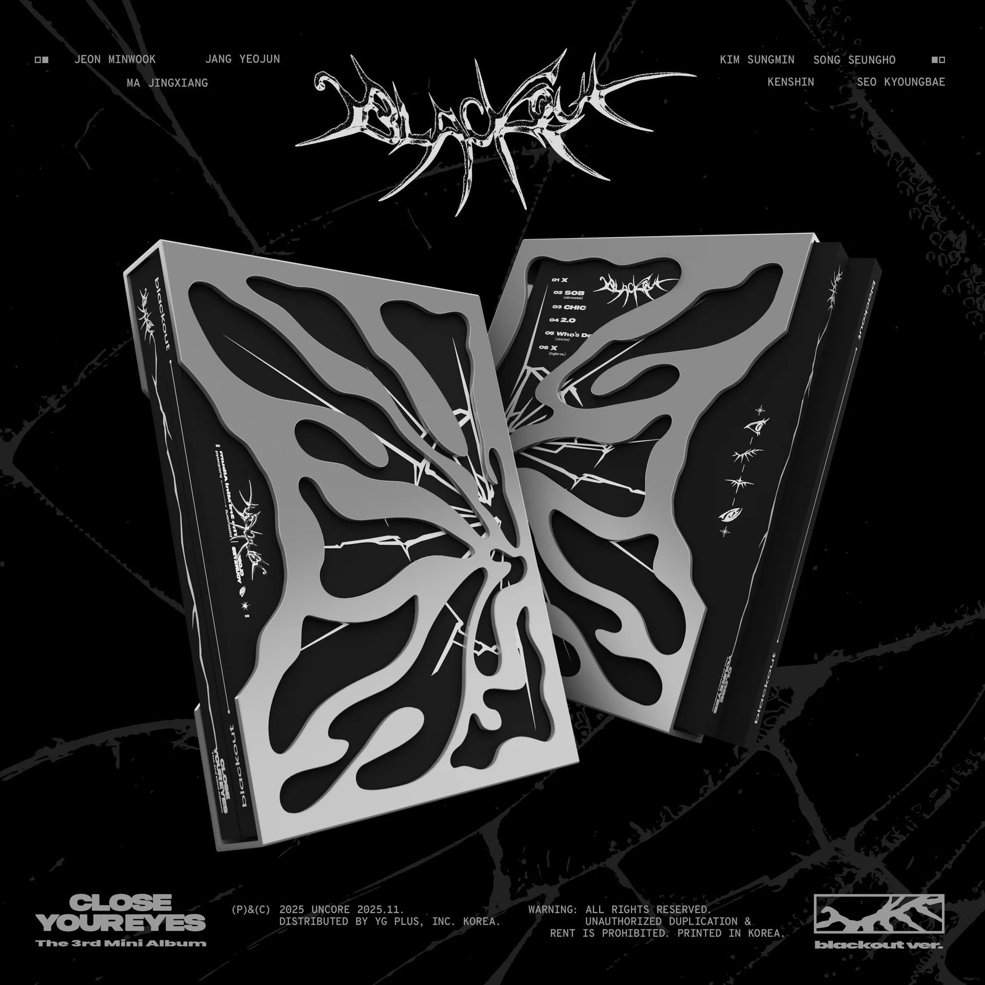 CLOSE YOUR EYES 3rd Mini Album Blackout (Blackout Version) (Signed Edition) – album ( / / ) | HobiEgo
