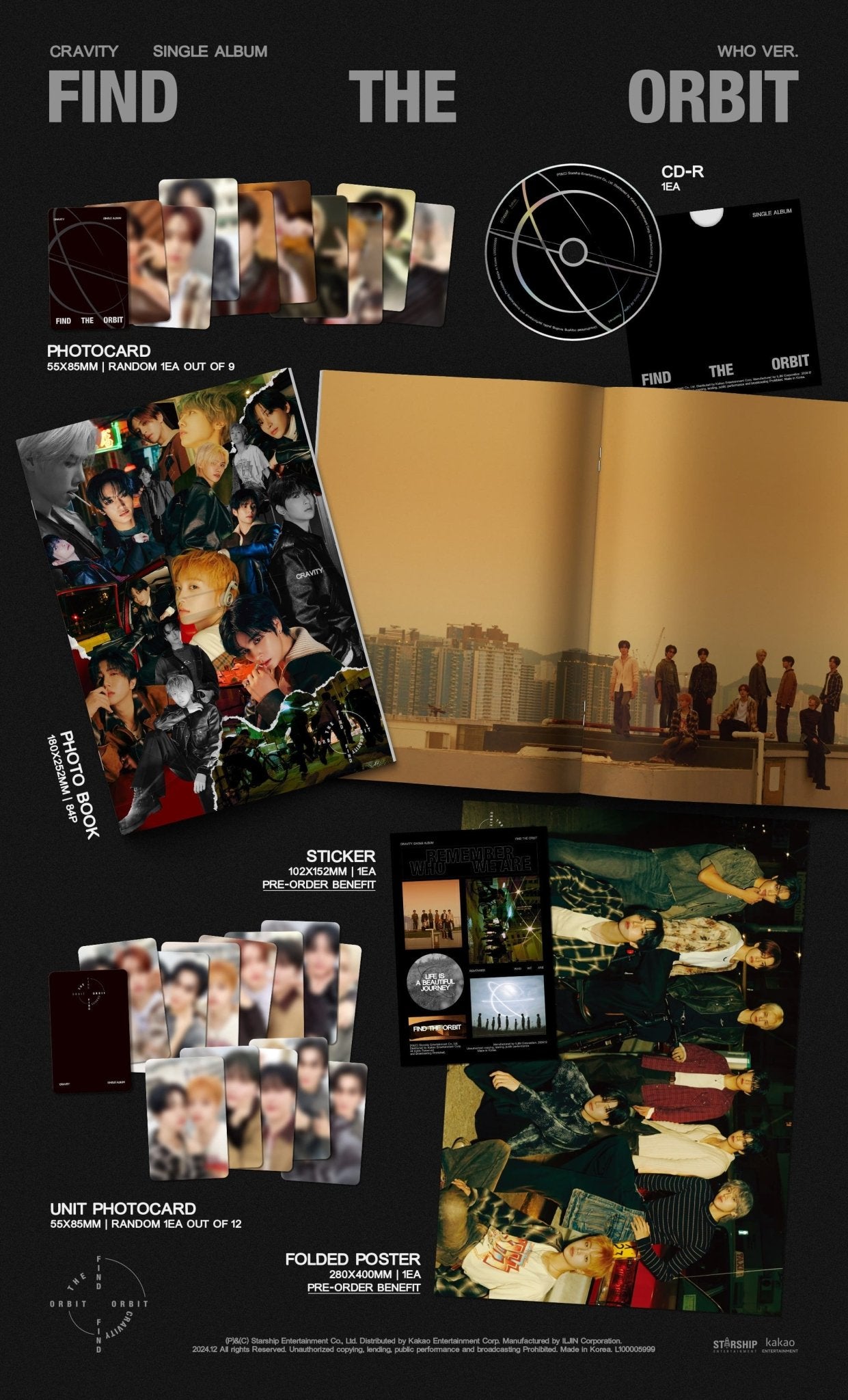 CRAVITY 1st Single Album FIND THE ORBIT – album (WHO / / ) | HobiEgo