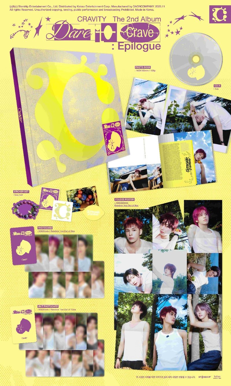 CRAVITY 2nd Full Album Dare to Crave : Epilogue (Limited Version) – album 8804775458569 ( / / ) | HobiEgo