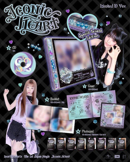 PRE-ORDER Hearts2Hearts Japanese Album ICONIC HEART (Limited Edition D Beaded Version)