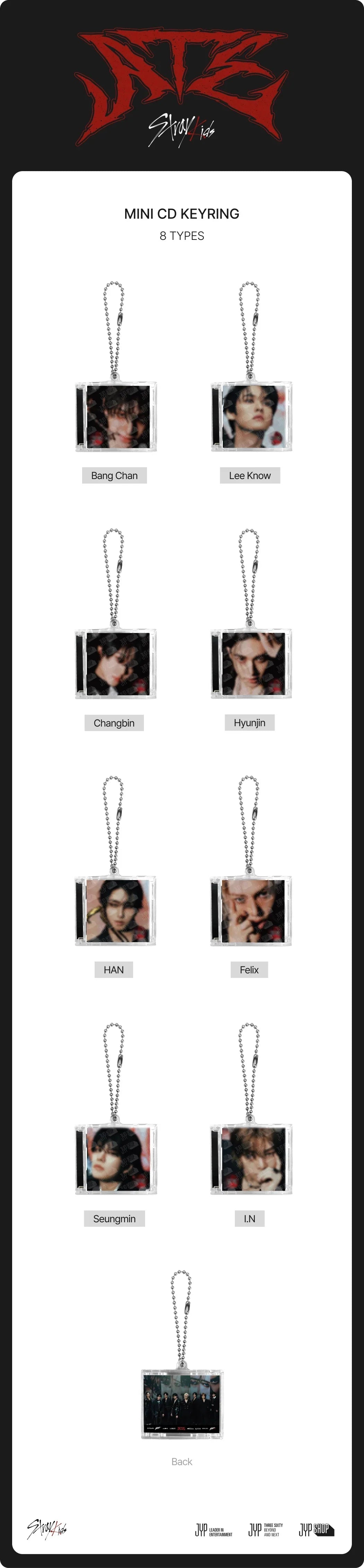 Stray Kids ATE POP-UP Official MD Mini CD Keyring