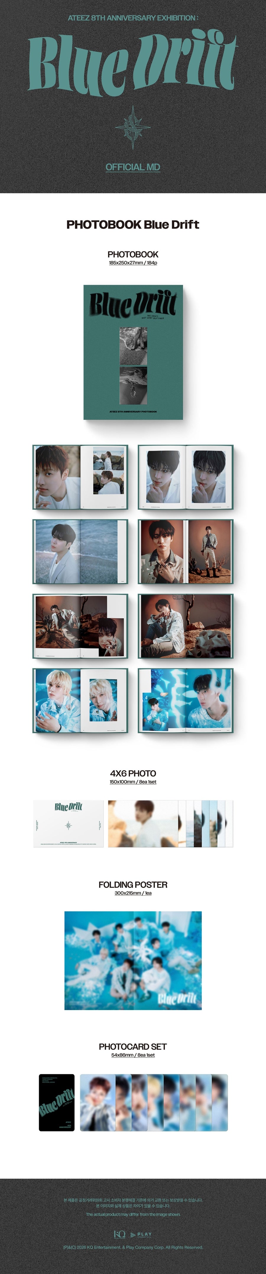 PRE-ORDER ATEEZ 8th Anniversary PHOTOBOOK Blue Drift