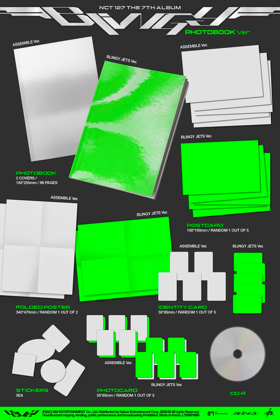 PRE-ORDER NCT 127 the 7th Album BLINGY (Photobook Version)