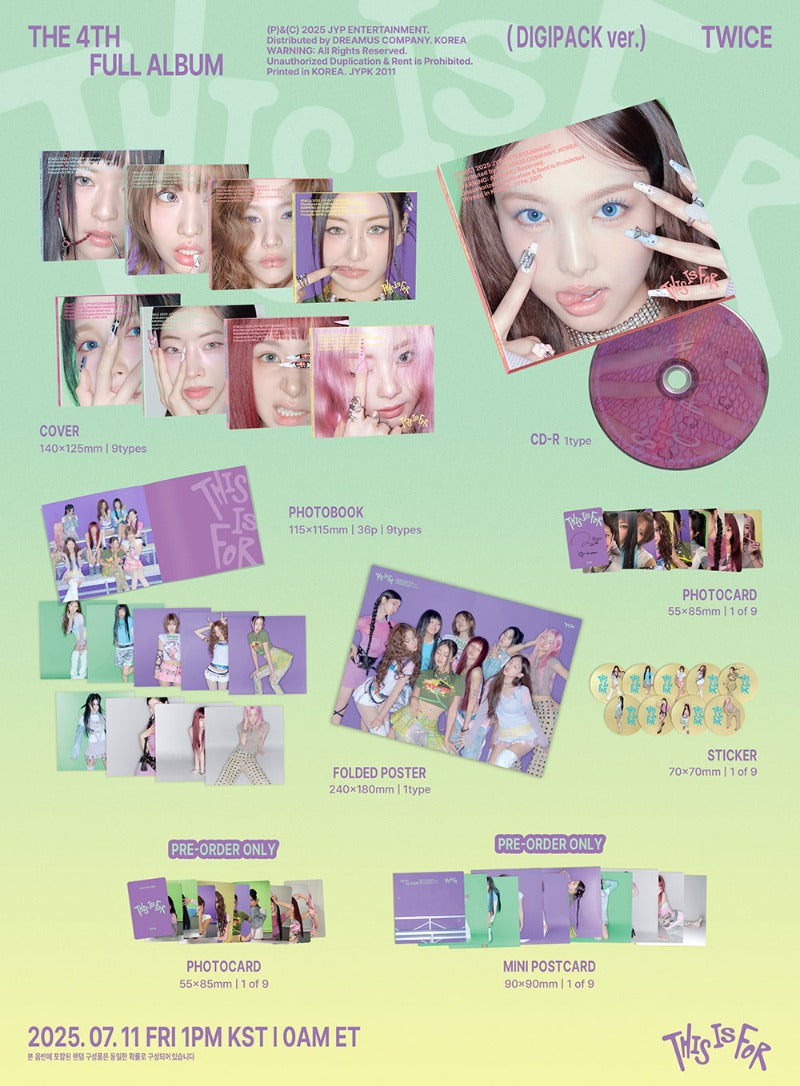 TWICE 4th Full Album THIS IS FOR (DIGIPACK Version)