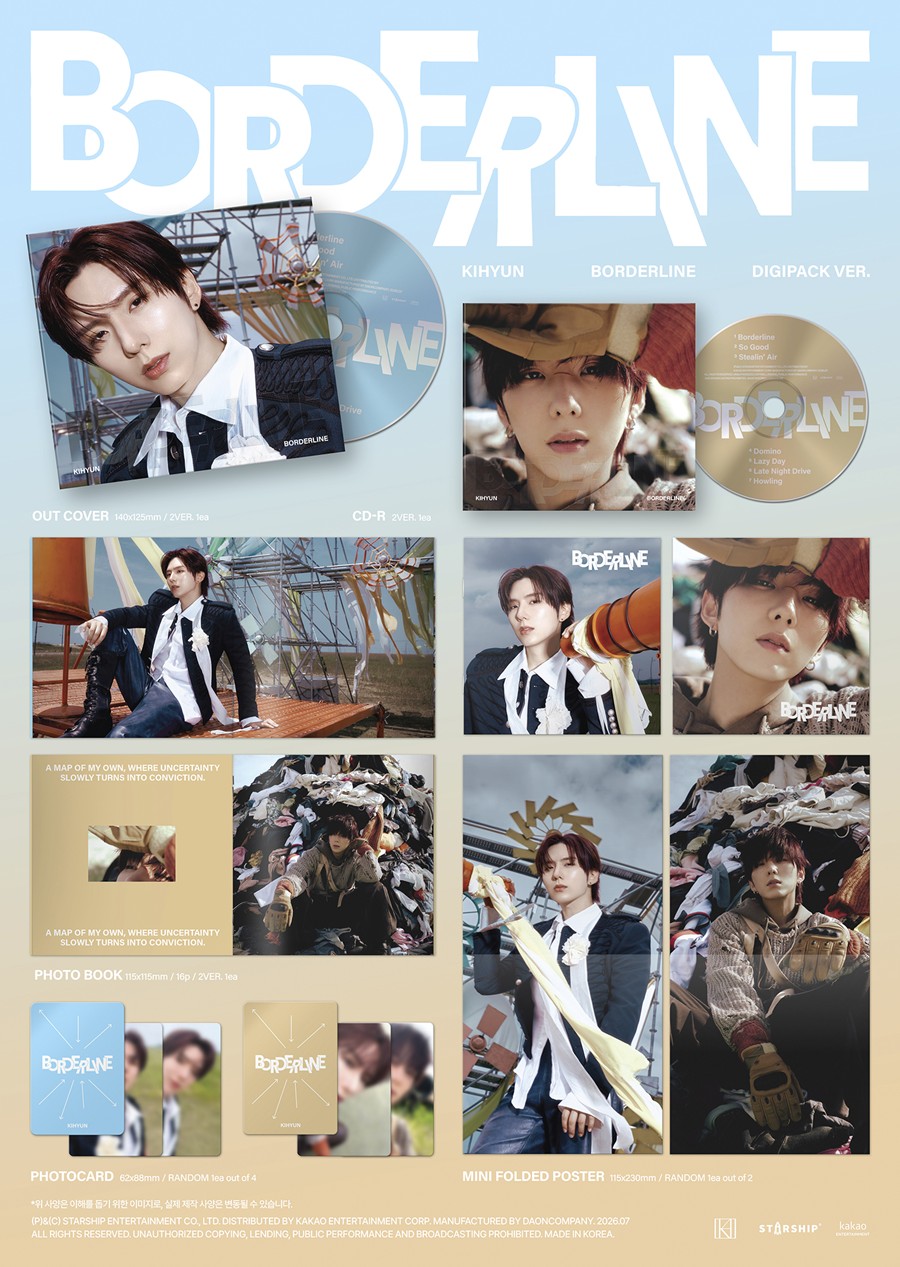 Kihyun (Monsta X) EP BORDERLINE (THE 3rd Digipack Version)
