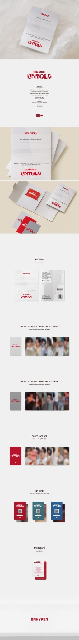 ENHYPEN 2nd Album ROMANCE : UNTOLD (Weverse Albums Version) – album 8809704428163 ( / / ) | HobiEgo